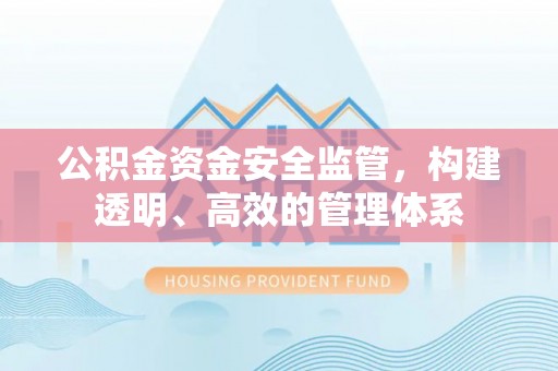 突泉公积金资金安全监管，构建透明、高效的管理体系