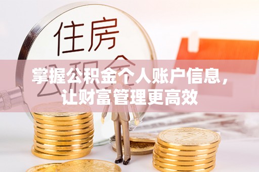 突泉掌握公积金个人账户信息，让财富管理更高效