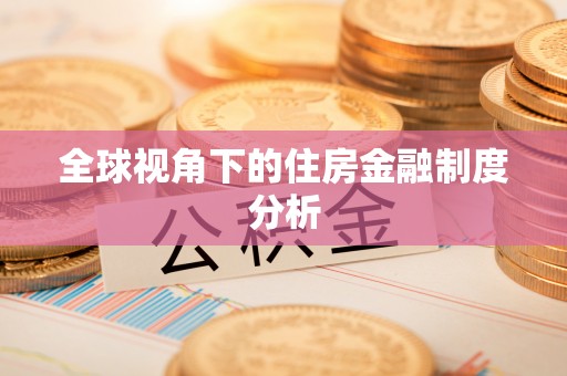 突泉全球视角下的住房金融制度分析