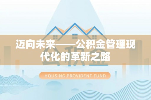 突泉迈向未来——公积金管理现代化的革新之路